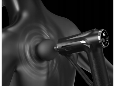 Перкусійний масажер для тіла, спини та ніг — Потужний масажний пістолет (Massage Gun) з 4 насадками