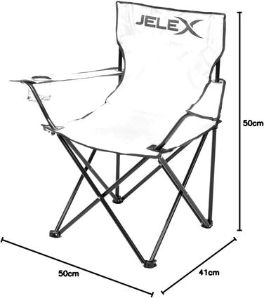 Складний туристичний стілець JELEX Expedition з підлокотниками та тримачем для напоїв, чорний, зелений, бірюзовий (зелений)