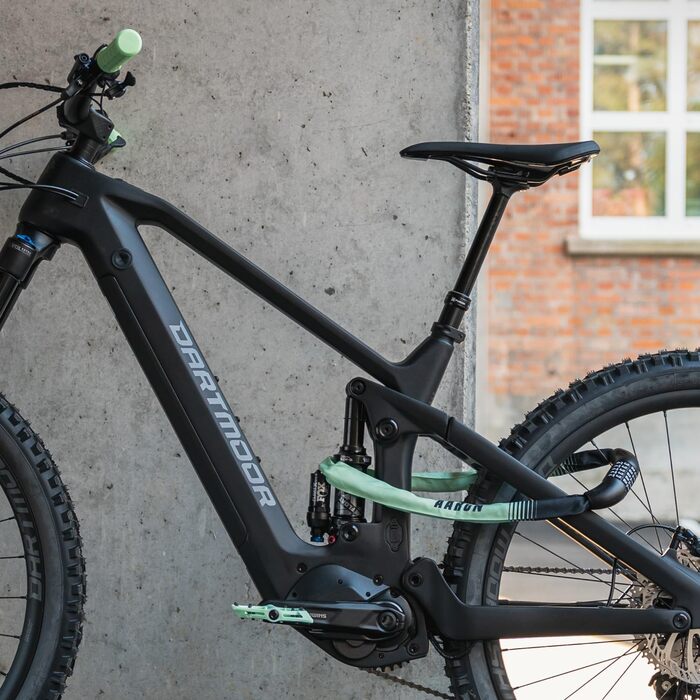 Замок для велосипеда AARON Lock One: сталевий ланцюговий замок з 5-значним кодом, високий рівень захисту, підходить для E-bike, MTB, Trekking, Tour та шосейних велосипедів (М'ятний)