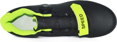 Велосипедні туфлі для їзди по пересіченій місцевості та шосе, сумісні з SPD/SPD-SL, для чоловіків та жінок (42 EU, Чорний/Зелений)