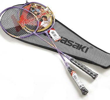 Набір для бадмінтону Profi - 2 ракетки, 3 м'ячі, 2 ручки, сумка. Для тренувань та спорту, фіолетовий