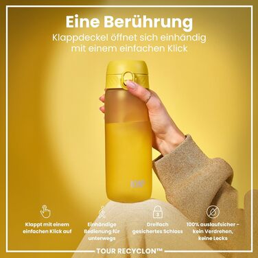 ION8 Фляга для води, 750 мл (Жовтий, Evo)