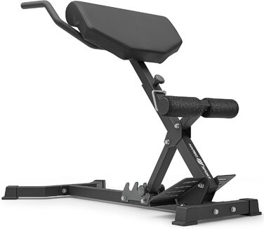 Гіперекстензія Marbo Sport MS-L108 2.0 для спини, регульований кут, посилена конструкція, чорний колір, вироблено в ЄС