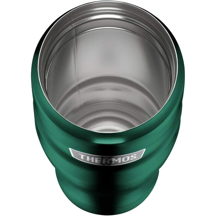 Термокружка THERMOS Stainless King 470 мл, зелена, для кави і чаю, нержавіюча сталь, ізоляційна, герметична, зберігає тепло 7 годин, холод 18 годин, BPA Free, підходить для посудомийної машини