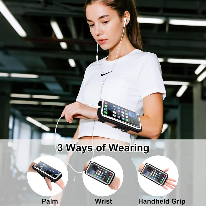 Спортивний браслет для телефону Guzack 2-в-1: фіксатор для бігу та тренувань, універсальний, для iPhone/Samsung