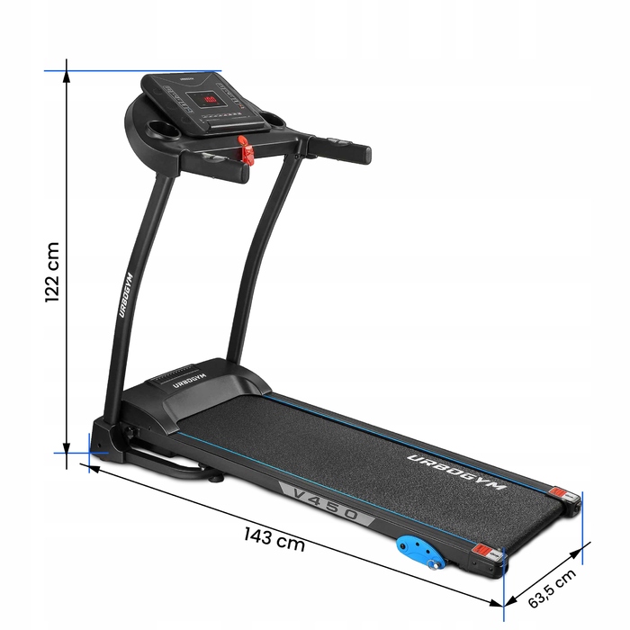Електрична бігова доріжка Urbogym V450 (до 120 кг)