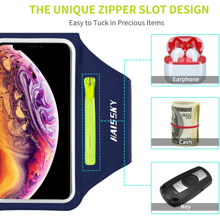 Спортивний браслет для телефону Guzack: універсальний, для бігу, до 6.9' (iPhone, Samsung, Huawei, Xiaomi)