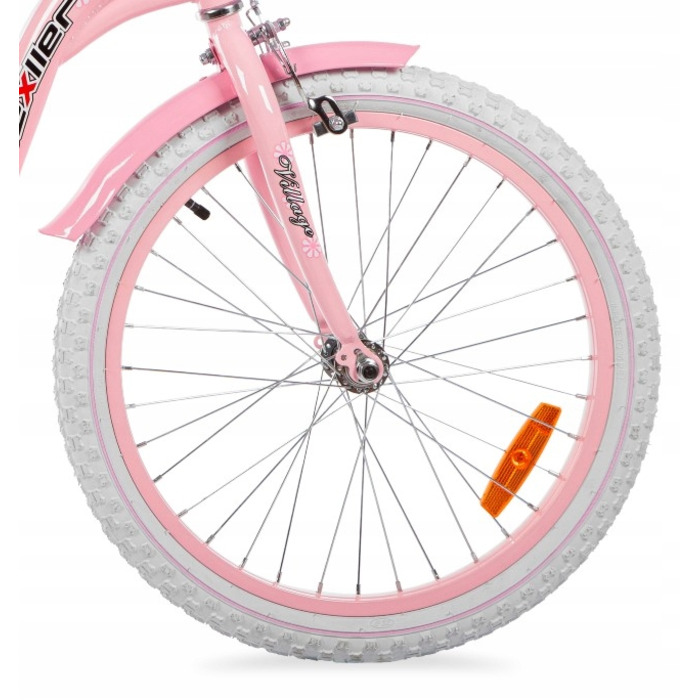 Дитячий велосипед для дівчинки Mexller, 20 дюймів, рожевий, з додатковими страховочними колесами