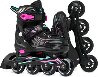 Ролики-трансформери Croxer 3в1 Black/Mint, 35-38 (21-23 см), регульовані