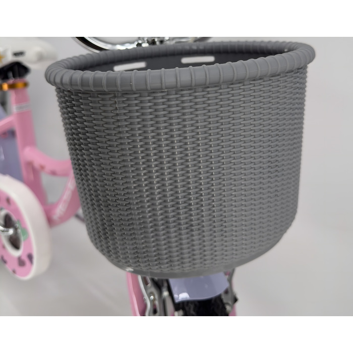 Дитячий велосипед Platinum 16 дюймів, рожевий, з кошиком та дзвоником