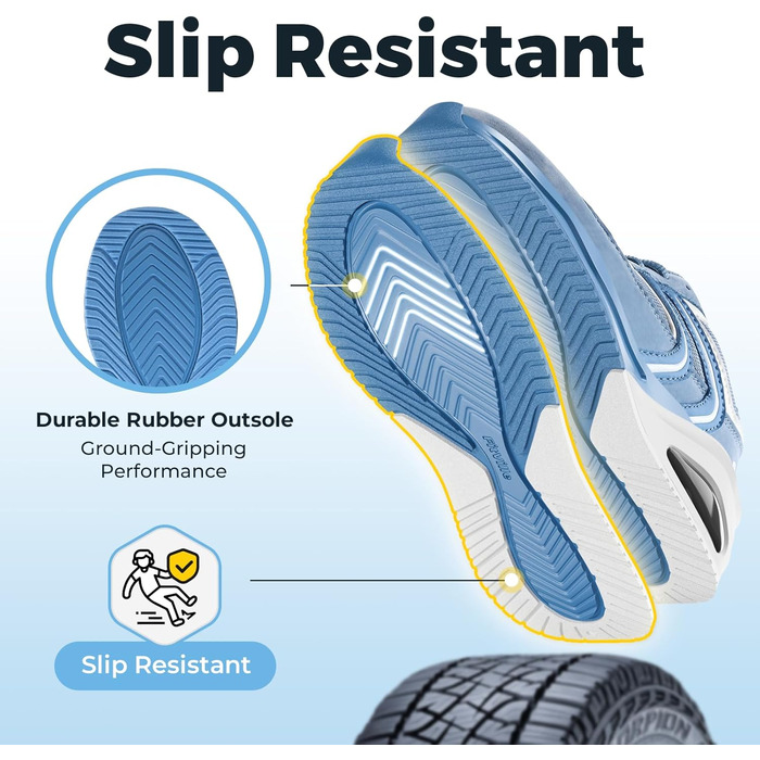 Жіночі кросівки FitVille з повітряною подушкою, широка колодка, для бігу та ходьби, зручні фітнес-кросівки (37 EU X-Weit, блакитний)