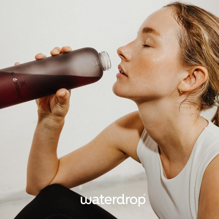 Скляна пляшка для води waterdrop® Edition 600 мл, боросилікатна, герметична, підходить для газованої води, BPA-free, з неопреновим чохлом, підходить для посудомийки