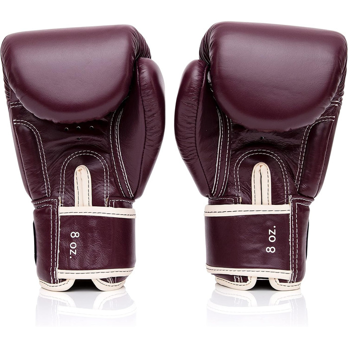 Боксерські рукавички Fairtex BGV16 з натуральної шкіри для Муай Тай, каштанові, 16 унцій
