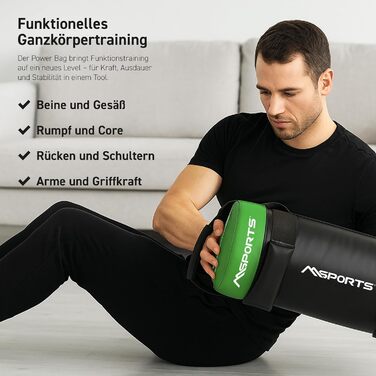 MSPORTS Power Bag Premium 5-30 кг: Фітнес-мішок для функціональних тренувань, вага 5-30 кг
