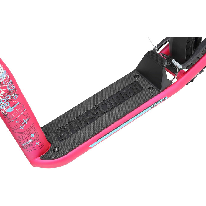 Самокат дитячий STAR SCOOTER City Kick Scooter 16 дюймів, рожевий, з повітряними колесами, регульована висота, для дітей від 8 років