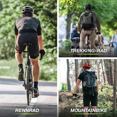 Велосипедні рукавички MACCIAVELLI® для чоловіків та жінок | З гелевими вставками, дихаючі, з підкладкою | Рукавички для MTB, шосе, трекінгу | Чорний, розмір L