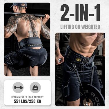 Пояс для важкої атлетики 2-в-1 з регулюванням, 92 см, для пауерліфтингу, фітнесу, присідань та підтягувань, зелений (чорний, L)