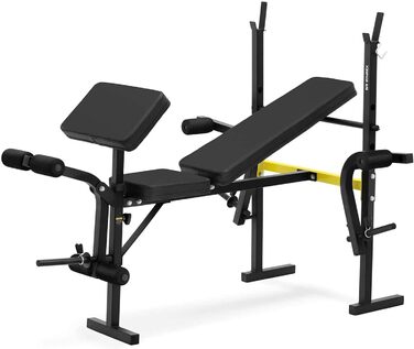 Мультифункціональна лавка для жиму Gymrex GR-TB 51, регульована, до 100 кг, тренувальна штангова лавка, похила лавка
