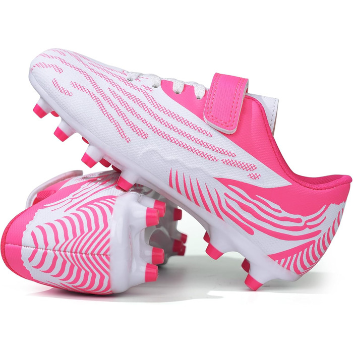 Дитячі футбольні бутси JABASIC для жорсткого поля, розмір 30 EU, білий/рожевий
