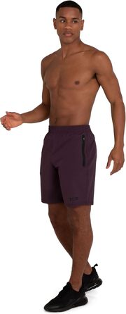 Шорти спортивні чоловічі короткі - Laufhose від TCA: зручні, з кишенями на блискавці, для бігу та спорту (S, фіолетовий)