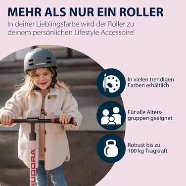 Самокат HUDORA BigWheel 205 Advanced, алюмінієвий, до 100 кг, складаний, висота регулюється, для дітей, підлітків і дорослих