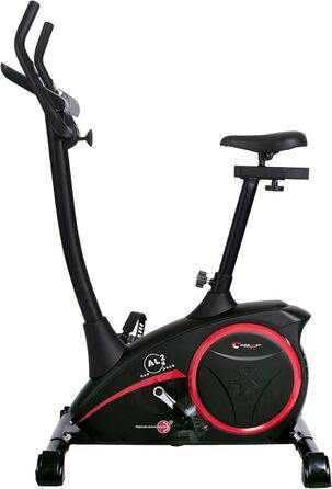 Велотренажер Christopeit AL 2 / AL 2 S, до 150 кг, 24 рівні опору, магнітна система гальмування 9 кг, тихий, Soft-Touch комп'ютер AL 2 S Digital, чорний
