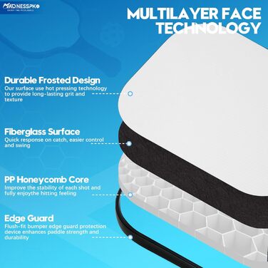 Набір для піклболу: 4 ракетки, 4 м'ячики, чохли для ручок, рушники та сумка. Легкий набір для всіх рівнів майстерності