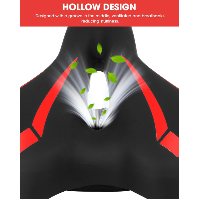 Гелевий велосипедний сідло MSDADA для жінок та чоловіків, водонепроникний, червоний