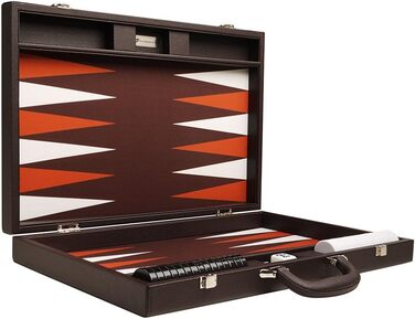 Набір для гри в нарди преміум-класу Silverman & Co. 48 x 64 см, темно-коричневий