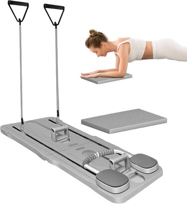 Планк-тренажер для преса і віджимань, фітнес-тренажер для дому, Pilates Reformer, зміцнення сідничних і спинних м'язів, балансування