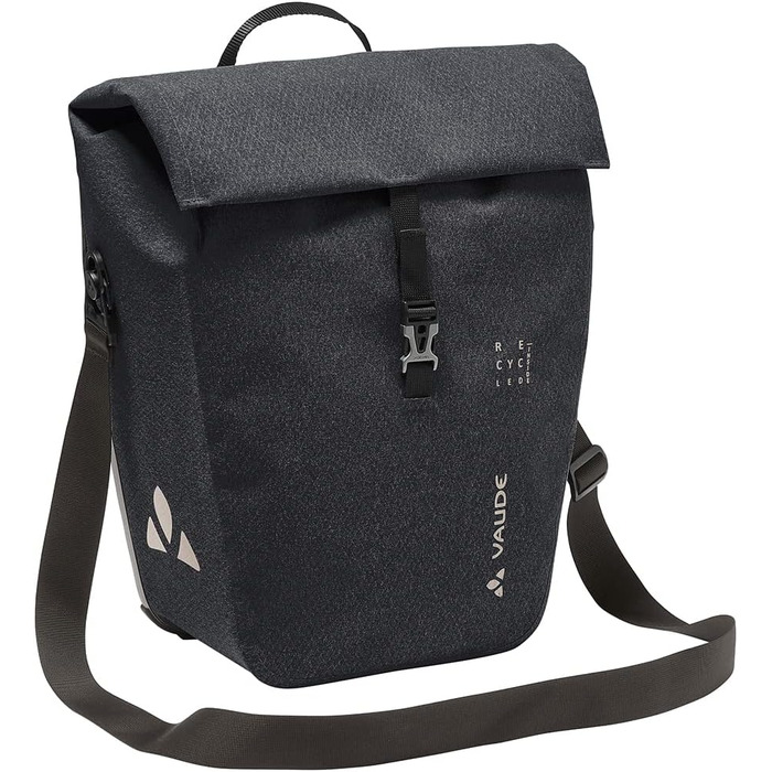 Велосумка Vaude Recycle Commute Single 20 л, водонепроникна, чорна, для заднього багажника, Німеччина