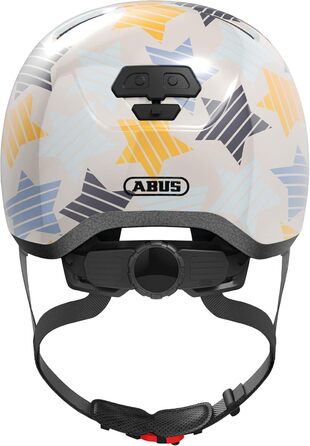Дитячий велосипедний шолом ABUS Skurb Kid, захисний, для хлопчиків і дівчаток, у стилі скейтборду, з місцем для хвоста, сірий із зірками, розмір S (45-50 см)