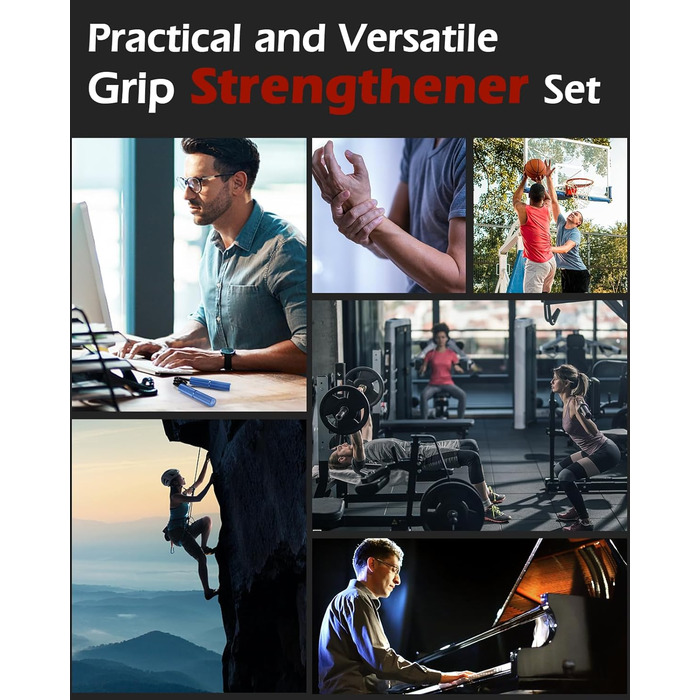 Набір для тренування сили рук Handtrainer - 6 штук (23-91 кг) для розвитку м'язів та реабілітації