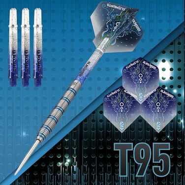 Дротики Unicorn T95 Core XL Blue Type 1, 95% вольфрам, сталевий наконечник