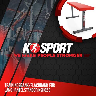 K-Sport: Лавка для тренувань вдома до 270 кг, зручна універсальна гантельна лава для штанги та гантелей, станція для силових тренувань, з e-book