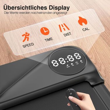 Турніковий стіл THERUN з ручним нахилом та ходунками, 2-в-1, тихе ланцюгове привід, LED-панель, пульт дистанційного керування, для дому та офісу