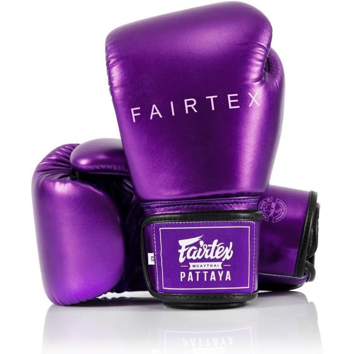 Боксерські рукавички Fairtex Metallic, 16 oz, фіолетовий металік
