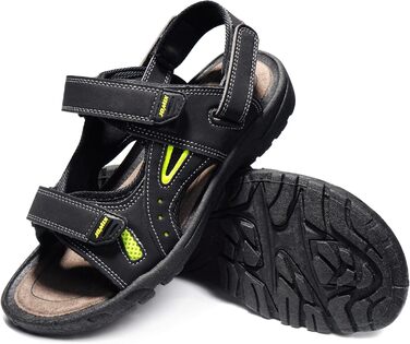 Чоловічі сандалі JOMIX для активного відпочинку на липучках: пляж, гори, подорожі - 44 EU, чорні
