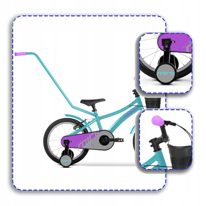 Дитячий велосипед Tabou Mini Lite 16 дюймів, алюміній, багатокольоровий, 6,5 кг