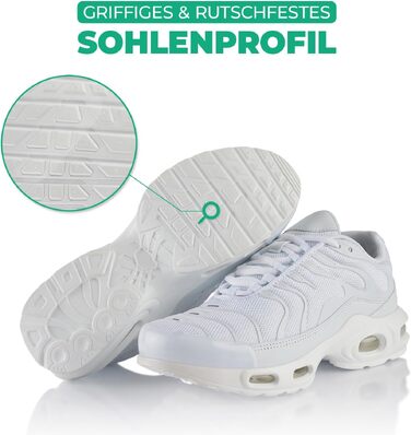 Спортивні кросівки Fusskleidung для жінок та чоловіків, легке бігове взуття з амортизацією, білі, розмір 42 EU