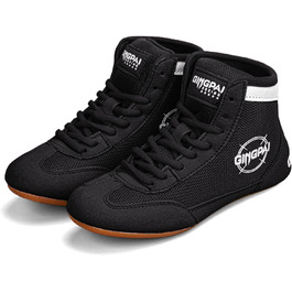 Боксерські черевики для рингу, легкі боксерські черевики, для юнаків та дорослих, чоловічі та жіночі, для Taekwondo, розмір 42 EU, чорний колір