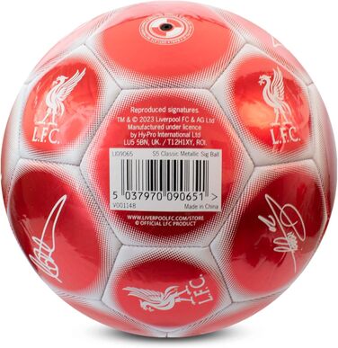 Офіційний футбольний м'яч Liverpool F.C. Hy-Pro, металевий, розмір 5, для тренувань і матчів, колекційний, для дітей і дорослих