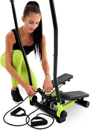 Степпер Hop-Sport HS-45S Slim Up-Down-Side для дому, тренажер для всього тіла, з комп'ютером, лаймовий