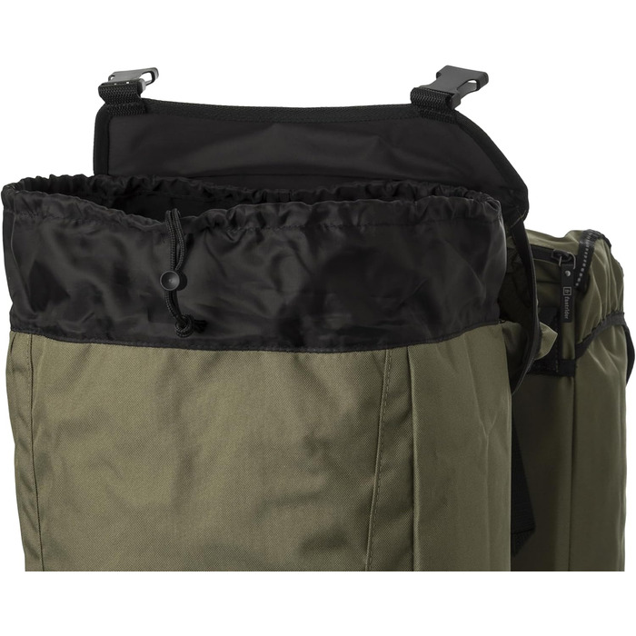 Велосумка FastRider Unibag Traffic для багажника, 28 л подвійна та 14 л одинарна, водовідштовхувальна, світловідбивна, 100% перероблений поліестер, чорна/хакі