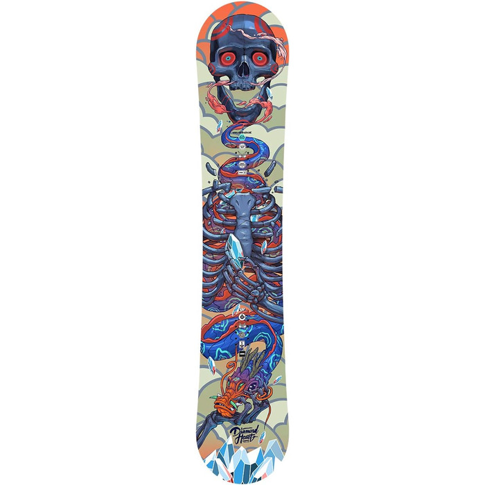 Чоловічий комплект для сноуборду Airtracks Diamond Heart Carbon Wide Hybrid Rocker 160 см з кріпленнями Master, черевиками Star Black 45 і сумкою, фрірайд/фрістайл