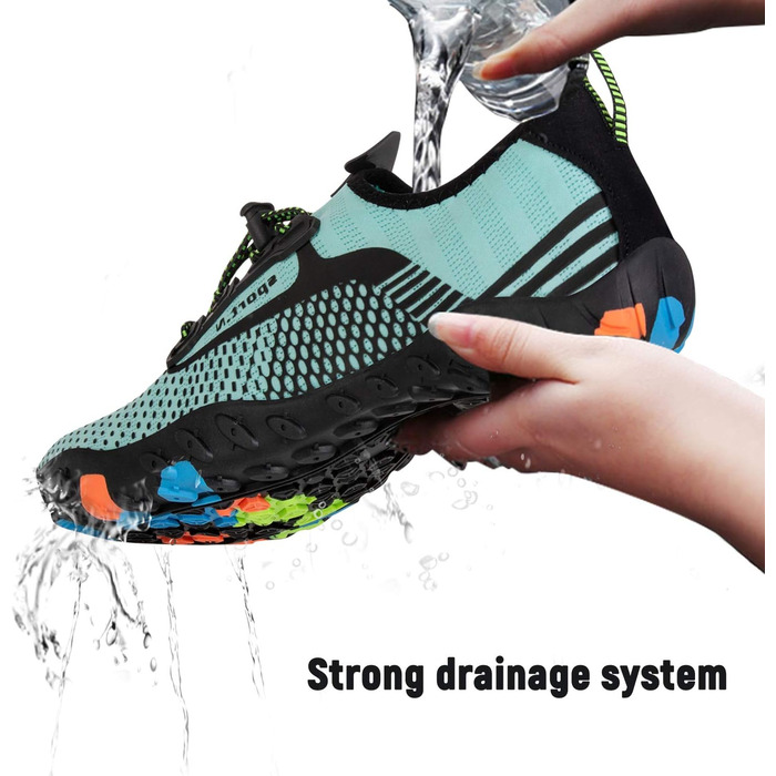 Шкарпетки для плавання IceUnicorn: аквашузи для жінок та чоловіків, швидко сохнуть, літній дизайн, розмір 38 EU, колір: бірюзовий