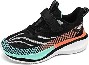 Дитячі кросівки для дівчаток та хлопчиків: спортивні, для занять тенісом, прогулянок, чорного кольору, 34 EU