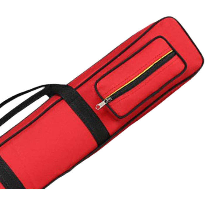 Чохол для кия Billard з ручкою, 8 відділень, червоний. Захисний чохол для кия з гелевою ручкою, стійкий до ударів, для зберігання билярду