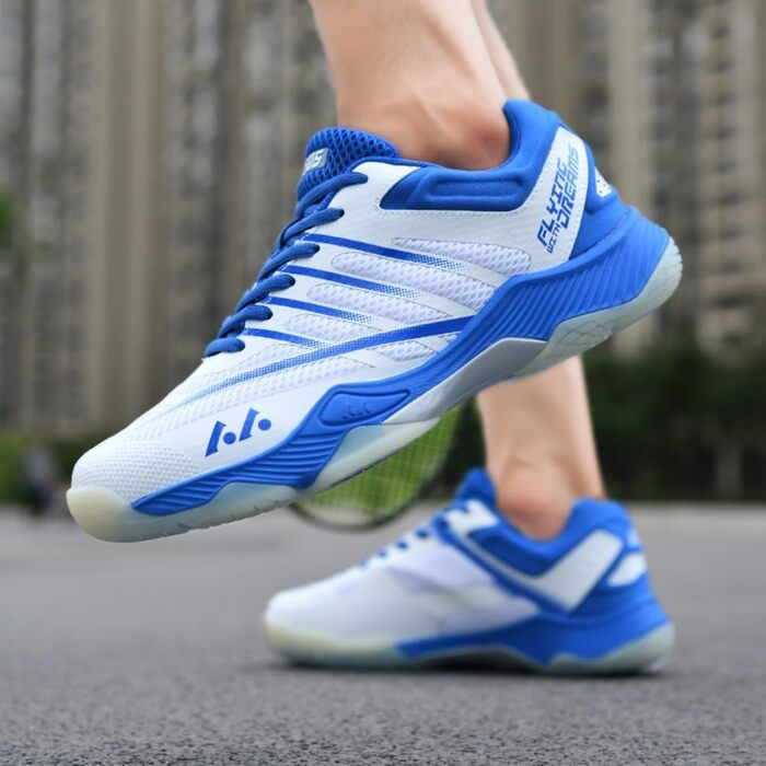 Кросівки для гандболу чоловічі та жіночі, дихаючі, антиковзкі, для занять та змагань, біло-золоті (біло-сині, 37 EU)