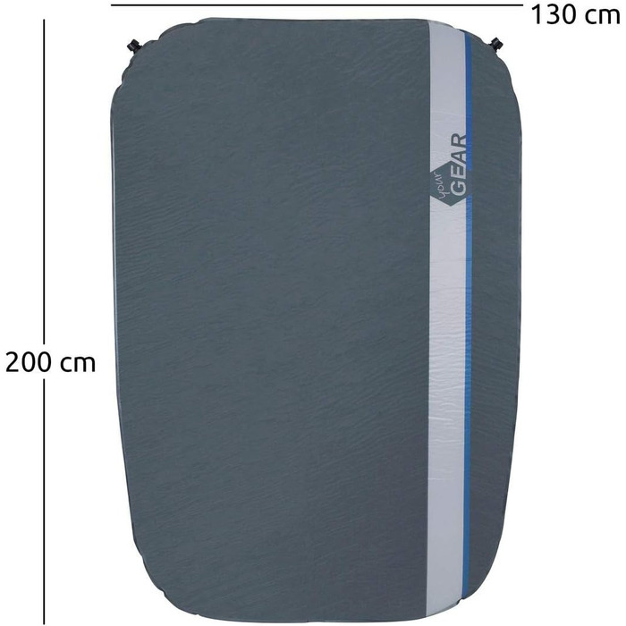 your GEAR ISO Duo Max - самонадувний килимок для двох осіб 198x130x7 см для кемпінгу, відпочинку на природі, гостьового ліжка. Водовідштовхувальний матрац.